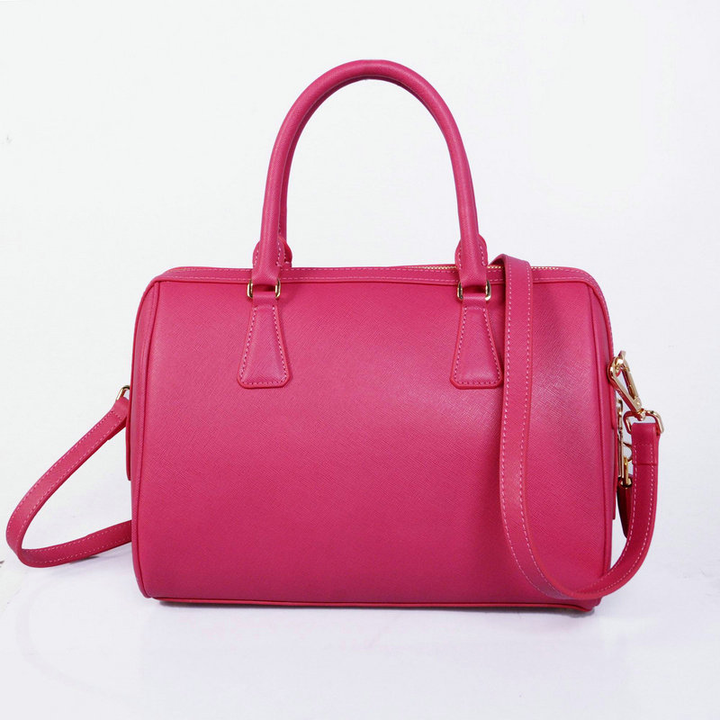 2014 Prada Saffiano Leather Two Handle Bag BN2780 rosered for sale